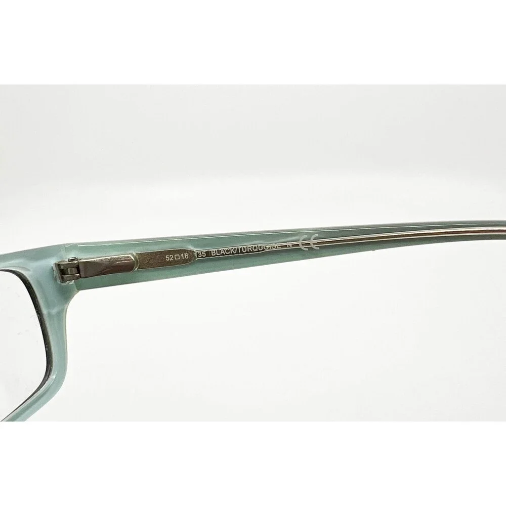 Essential Eyewear EN 3679 Black Turquoise Rectangular Glasses Frames 52-16-135